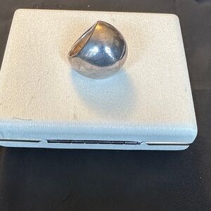 Solid Sterling Silver Chunky Dome Statement Ring - Size 6.5 - 10g